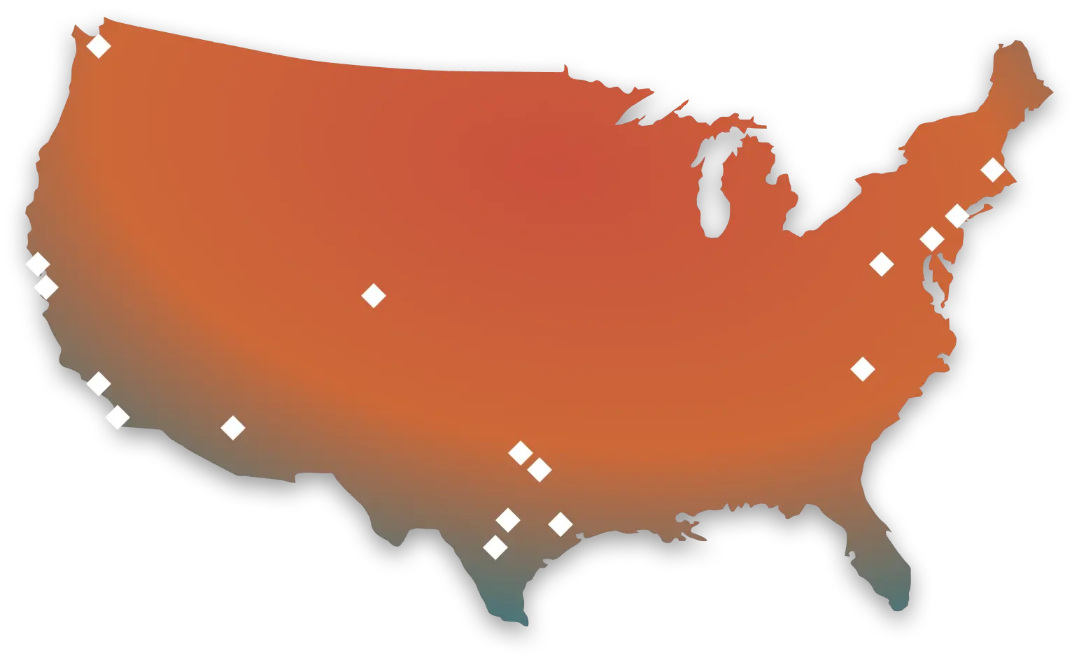 map of united states of America